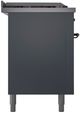 Ilve® Nostalgie II Series 60" Blue Grey Pro Style Dual Fuel Range-3