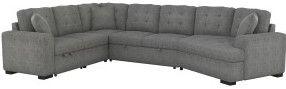 Mazin Furniture Logansport Gray 4-Piece Sectional with Pull-out Ottoman-0