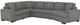 Mazin Furniture Logansport Gray 4-Piece Sectional with Pull-out Ottoman-0
