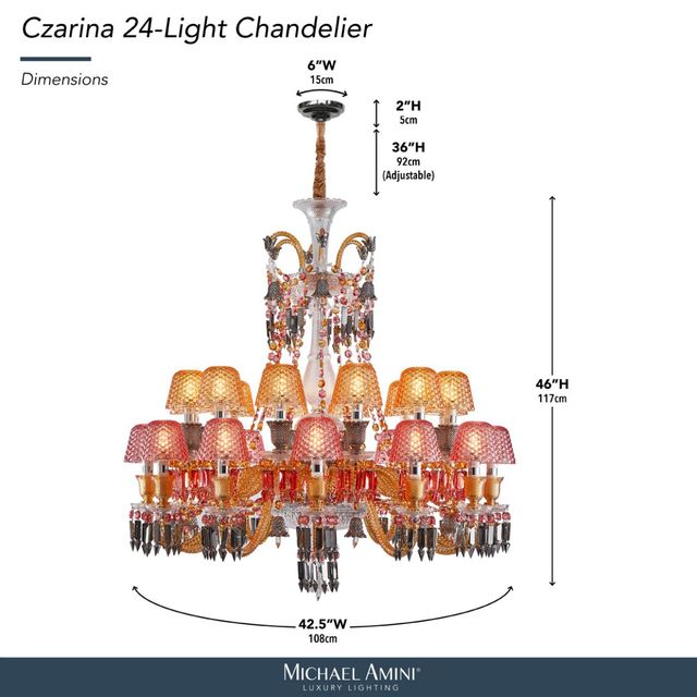 Michael Amini® Czarina Chrome 24-Light Chandelier-2