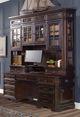 Aspenhome® Sheffield Warm Rubbed Brown 75" Credenza Desk with sliding top & storage-2