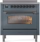Ilve® Nostalgie II Series 36" Blue Grey Pro Style Induction Range-1
