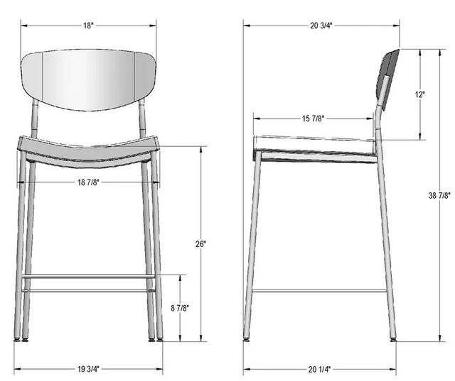 Amisco Customizable Krista Counter Stool-1