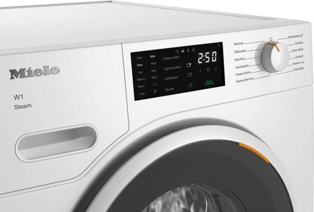 Miele W1 White Edition 2.26 Cu. Ft. Lotus White Front Load Washer with SoftSteam-2