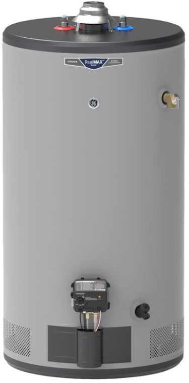 GE® 50 Gallon Gray Natural Gas Water Heater-0