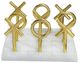 A & B Home Gold Banswara Marble Tic Tac Toe Game Decorative Object-1