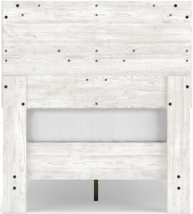 Signature Design by Ashley® Shawburn White/Dark Charcoal Gray Twin Crossbuck Panel Bed-3
