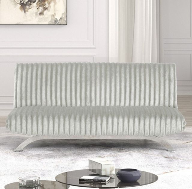 Furniture of America® Villeneuve Light Gray Futon Sofa Bed-1
