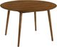 Armen Living Arcadia and Renzo 5-Piece Blue/Walnut Dining Set-2