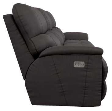 La-Z-Boy® Trouper Walnut Leather Power Reclining Sofa with Headrest-2