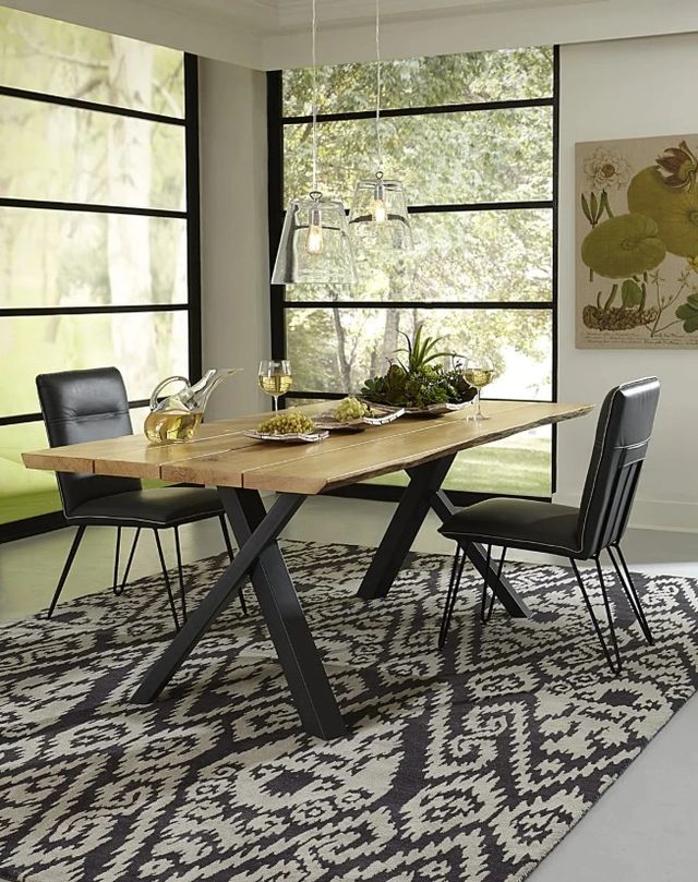 Modus Furniture Crossroads Demi Cobalt Upholstered Dining Side Chair-1