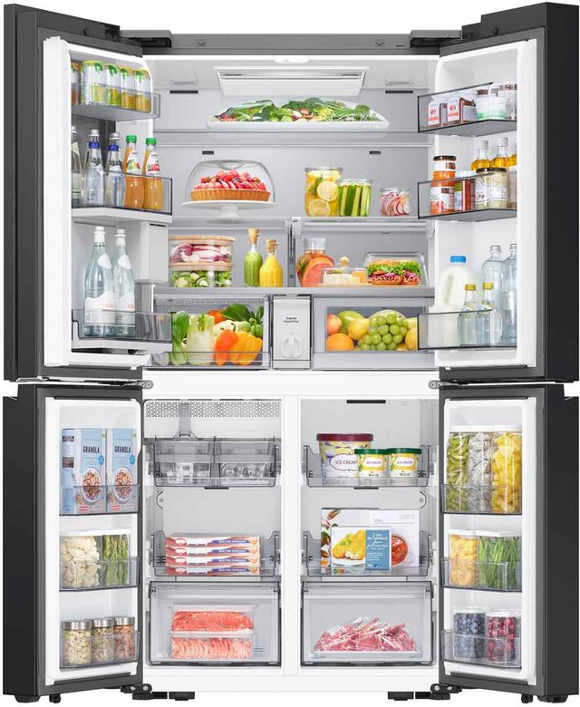 Samsung Bespoke 36" 23.5 Cu. Ft. Stainless Steel Counter Depth French Door Refrigerator with AI Hybrid Cooling™ and Beverage Center™-2
