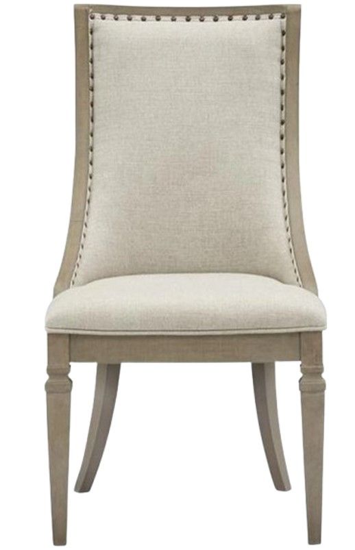 Magnussen Home® Lancaster Dovetail Gray Upholstered Dining Side Chair-2