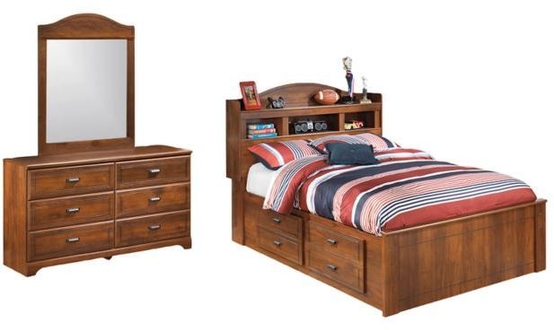 Signature Design by Ashley® Barchan 3-Piece Medium Brown Full Bookcase Bed Set-0