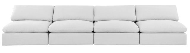 Meridian Furniture Comfy 4-Piece White Armless Modular Sofa-1