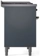 Ilve® Nostalgie II Series 40" Blue Grey Pro Style Dual Fuel Range-4