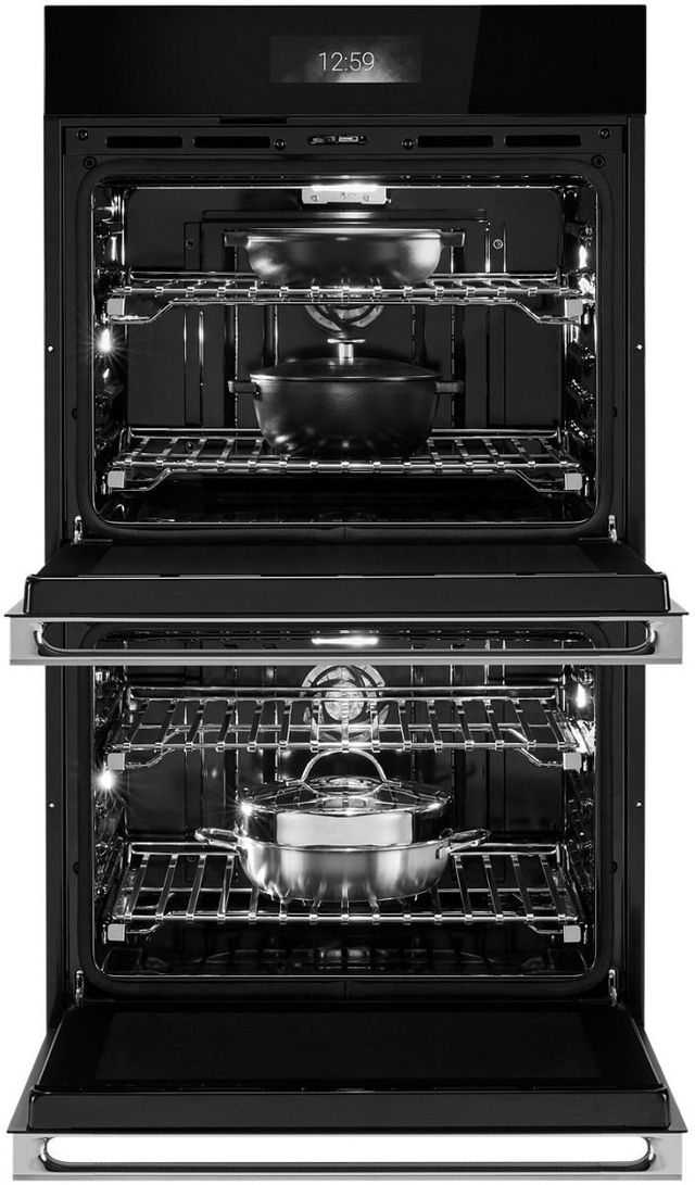 Jennair® NOIR™ 30" Stainless Steel Double Electric Wall Oven with V2™ Vertical Dual-Fan True Convection with Advanced Temperature Precision-2