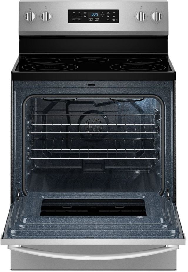 Whirlpool® 30" Fingerprint Resistant Stainless Steel Freestanding Electric Range with Air Cooking Technology-2