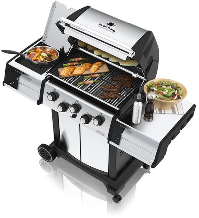 Broil King® Signet 390 3-Burner Stainless Steel Freestanding Natural Gas Grill-1