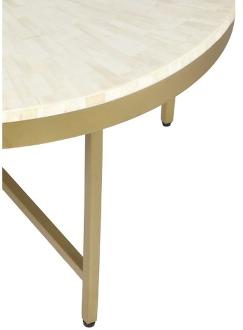 LR Home Gold/White Coffee Table-3
