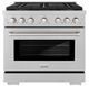 ZLINE Paramount 36" 5.2 Cu. Ft. Satin Stainless Steel Gas Range with 6 Burner DuoPro™ Cooktop and Convection Gas Oven-0