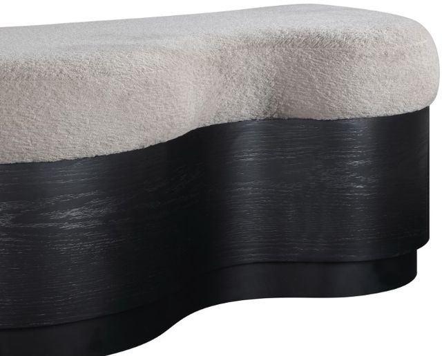 Meridian Furniture Savoy Beige/Black Upholstered Bench-4