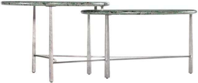 Hooker® Furniture Commerce and Market Antares Green Cocktail Table with Chrome Base-2