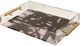 Harp & Finial® Barbarou Black/Gold Large Tray-0