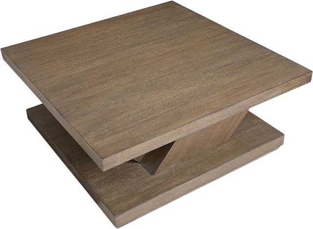 Magnussen Home® Lansbury Antique Wheat Square Cocktail Table with Casters-3