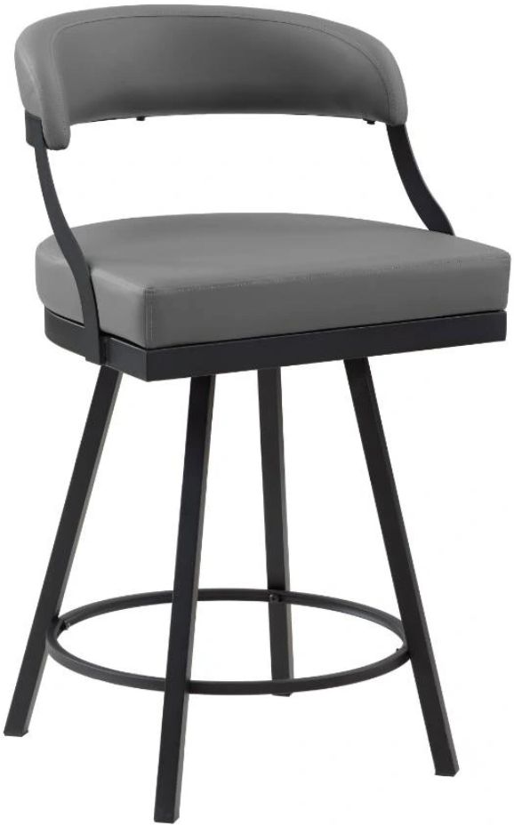 Homelegance® Crowley Gray Counter Swivel Chair-0
