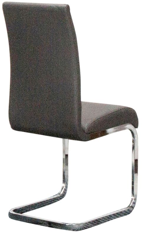 Cramco Murano Charcoal Gray/Chrome Dining Side Chair-3