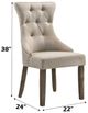 ACME Furniture Gabrian 2-Piece Beige/Reclaimed Gray Dining Side Chair Set-2