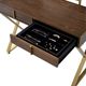 ACME Furniture Coleen Gold/Walnut Vanity Desk with Mirror and Jewelry Tray-3