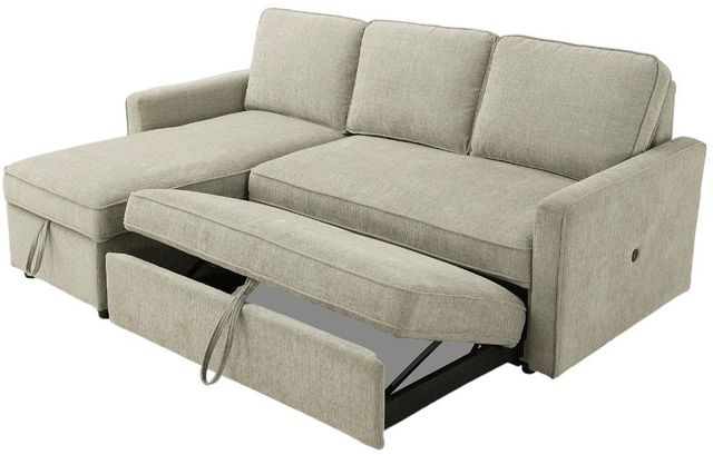 Signature Design by Ashley® Kerle 2-Piece Fog Left-Arm Facing Sectional and Chaise with Pop Up Bed-1