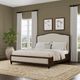 Flexsteel® Bellevue Creamy Tan/Whiskey Brown Queen Upholstered Panel Bed-1