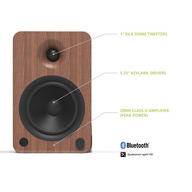 Kanto YU6 Walnut Powered Speakers (Pair)-4