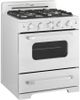 Unique® Appliances Classic Retro 30" Marshmallow White Freestanding Natural Gas Range-2