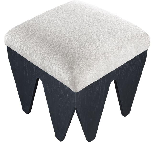 Meridian Furniture Altair Cream/Black Upholstered Bench-1