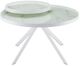 Coaster® Briggs Marble Printed Glass Top Coffee Table with White Base-3