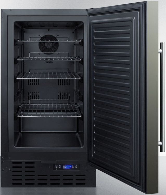 Summit® 2.7 Cu. Ft. Black Stainless Steel Built In All Freezer-2