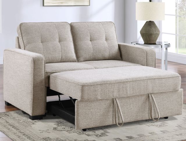 Steve Silver Co. Noah Tan Sleeper Loveseat-1