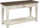 Bernards Linden Walnut Sofa Table with White Base-0
