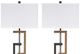 American Wholesale Furniture Poly Syler 2-Piece Brown/Silver Lamp Set-1