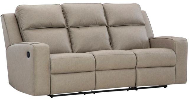 Signature Design by Ashley® Lavenhorne Pebble Manual Reclining Sofa with Drop Down Table-0