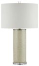 Currey & Company Verdure Green/White Cylinder Table Lamp-0