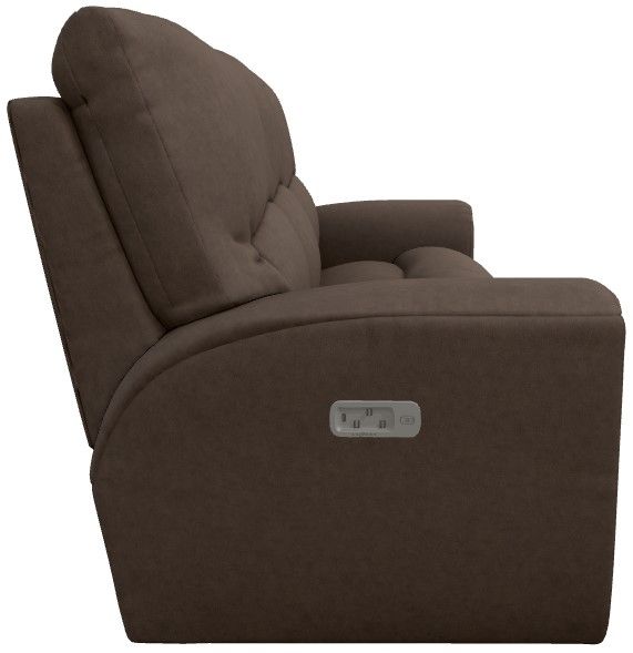 La-Z-Boy® Cassian Mocha Power Reclining Sofa with Headrest and Lumbar-3