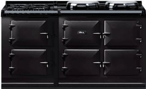 AGA™ eR7 160 Classic Cast Iron 63" Gloss Black Pro Style Dual Fuel Range-0