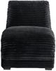 Elements International Nori Black Chaise with Heat Massage, USBC and LED-3