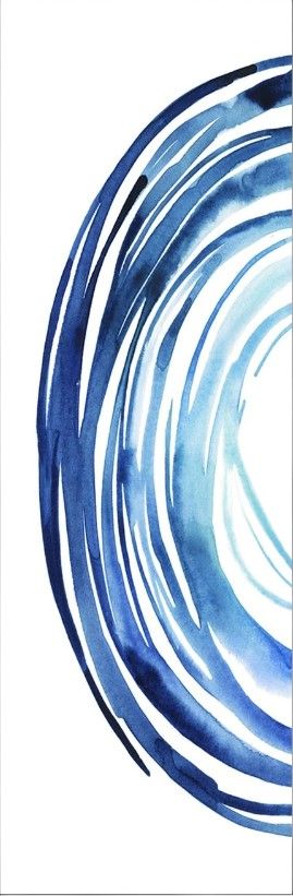 Classy Art Blue Vortex I by Grace Popp Mirror Framed Wall Art-1