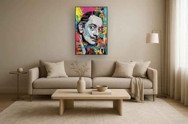 Classy Living Expressive Graffiti Pop Art Surrealism Portrait Wall Art-1